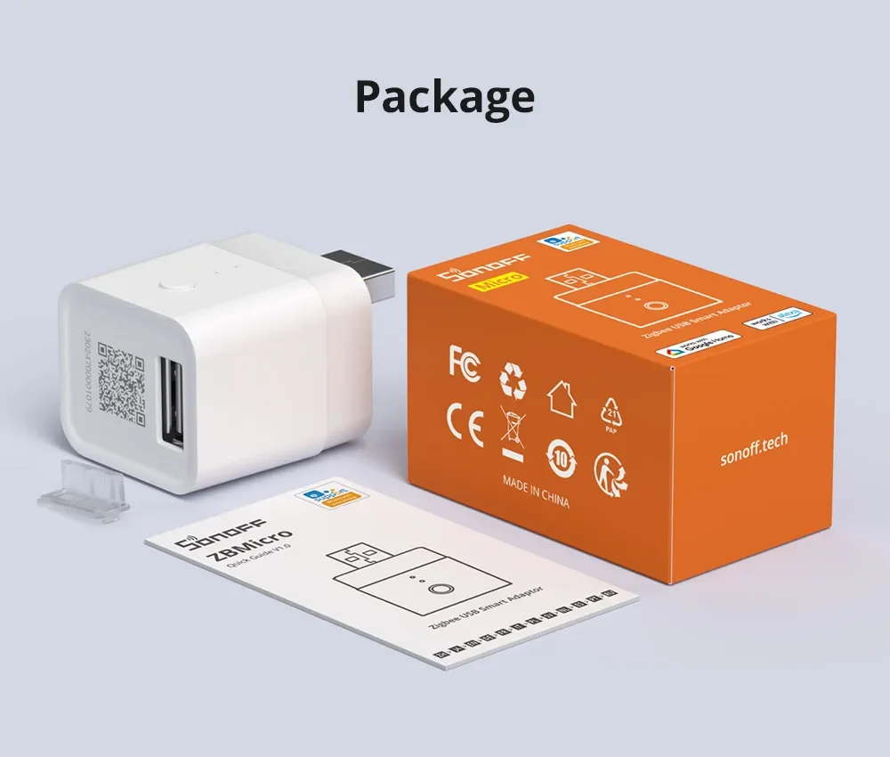 ZBMicro Micro Zigbee USB Smart Adaptor Intelligent Switch Support Fsat Charging