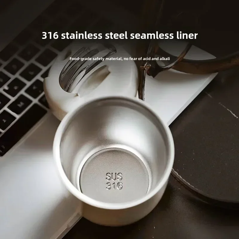 Retro Thermos Mini Coffee Cup with Portable 316 Stainless Steel Accompanying Water Cup for Women's High-quality Appearance