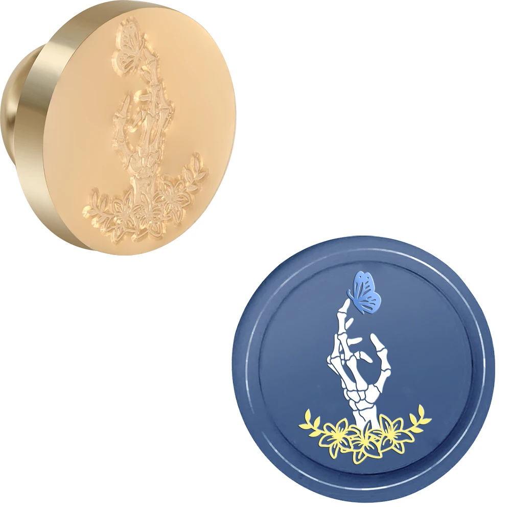 

Hand Bone Wax Seal Stamp Diy Craft Supplies Scrapbooking Christmas Wedding Invitation for Decoration Wine Bags, Notebooks, Gifts