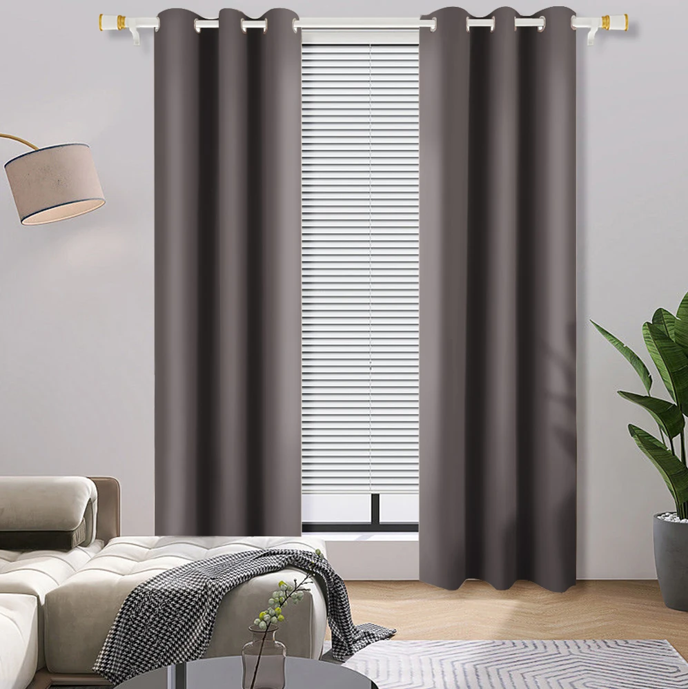Blackout Curtains YanYangTian Home Decor Window Living room Shading Curtains for bedroom Simple Solid Thicker Dark Curtains