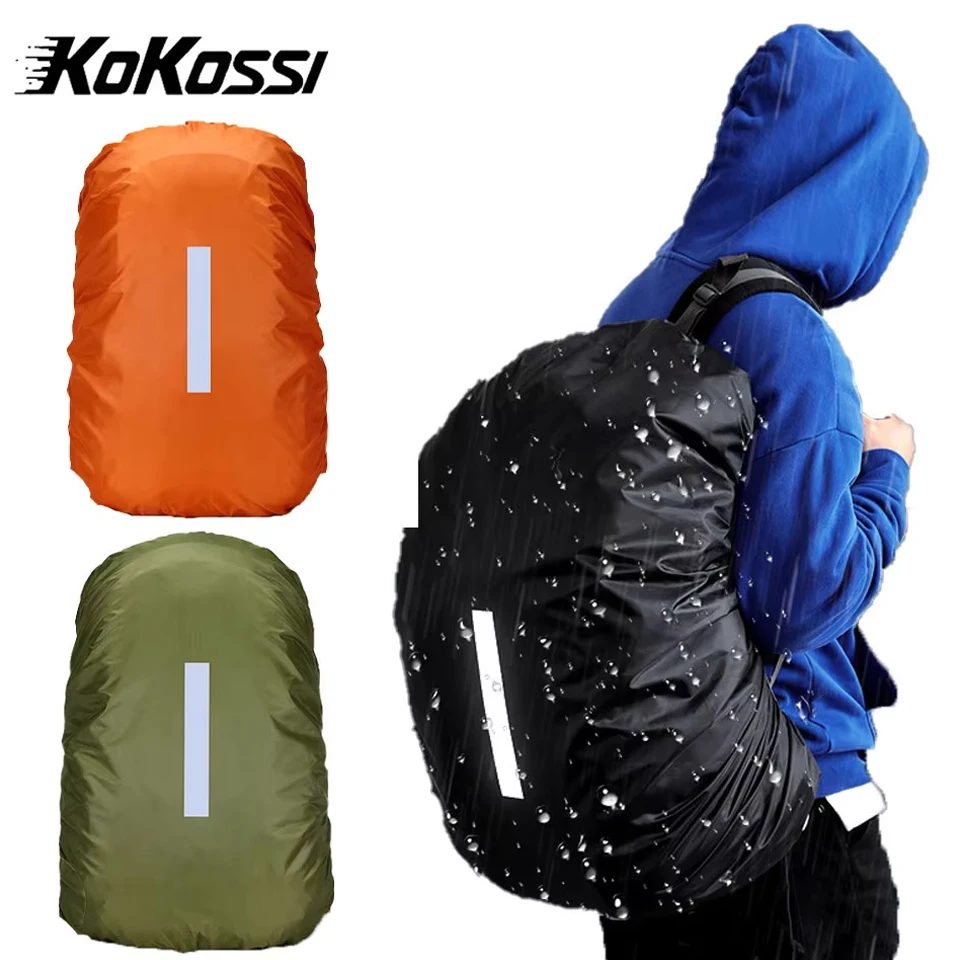 KoKossi extérieur réfléchissant sac à dos étanche housse de pluie nuit vélo sécurité lumière housse de pluie sac randonnée alpinisme housse anti-poussière