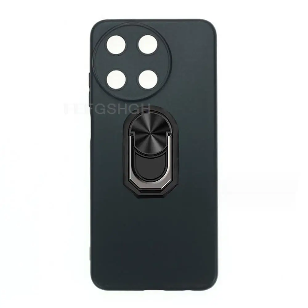 Sleek TPU Silicone Case with Back Finger Ring for Realme 11 - 6.4 2023 Edition