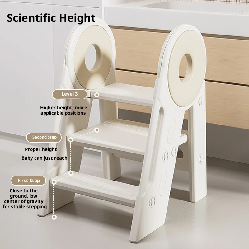 Kids Folding Step Stool Non Slip Toddler Booster Stool Bathroom Sink ...