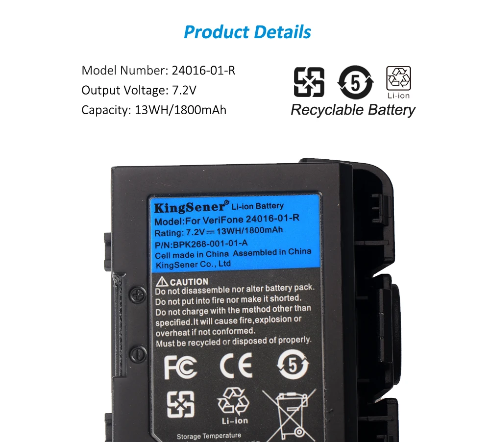 fio, 7.2V, 1800mAh, 24016-01-R, VX670, VX680, 24016-01-R