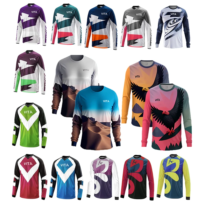 

Men Women Motocross Cycling Jersey MTB Motorcycle Jersey Long Sleeve Shirt Fox Downhill Quick Breathable Maillot Ciclismo Hombre