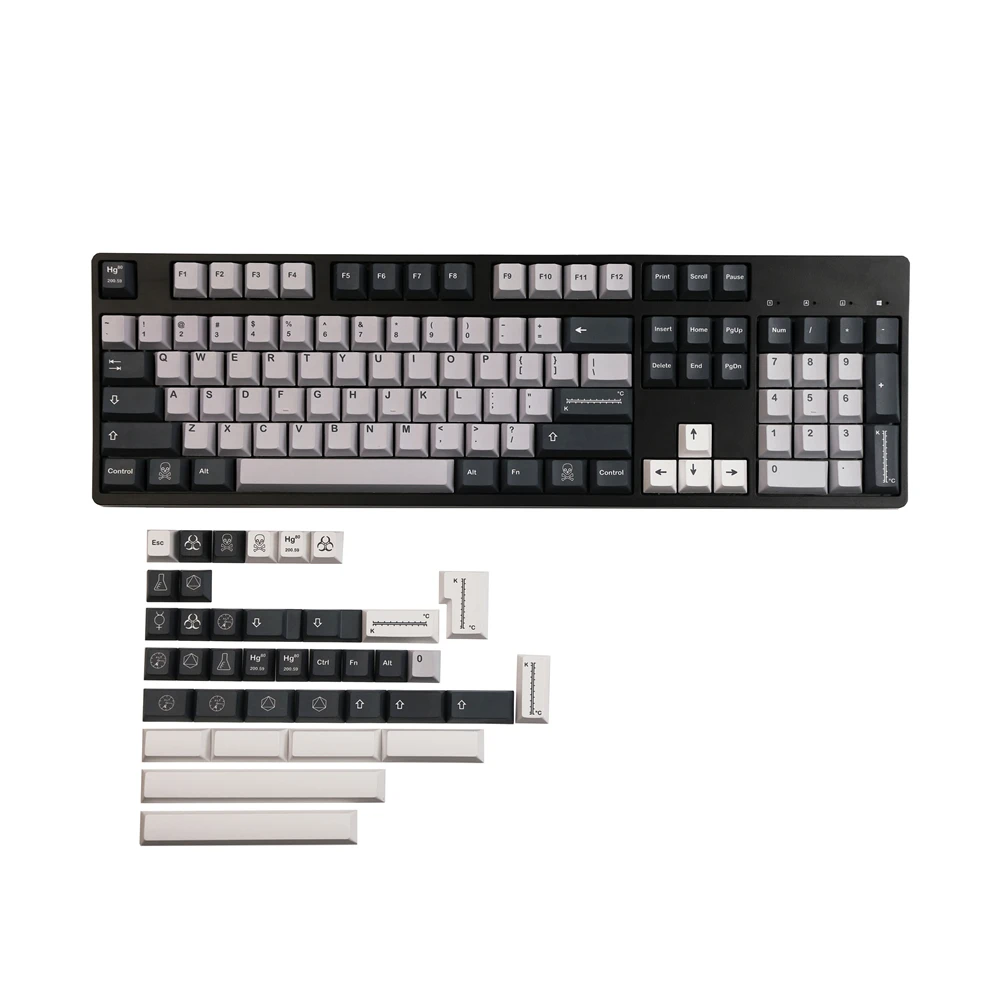 Gmk Mercury Keycaps Teclas Personalizadas Perfil Pbt Cherry 142 Teclas Interruptor mx Teclado Mecânico 60 80 Layout - Imagem 6