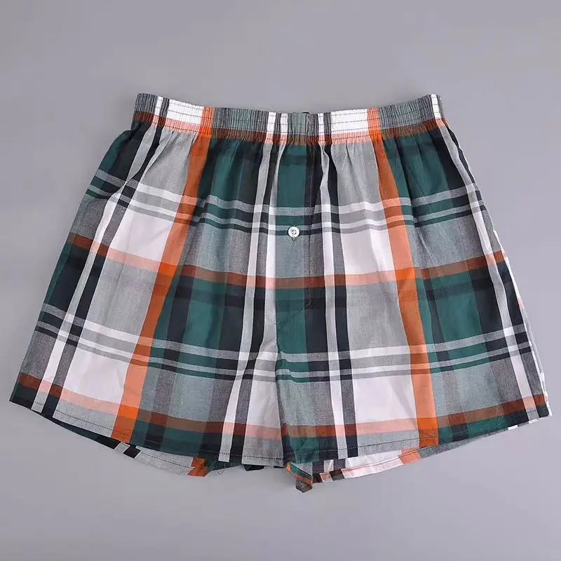 10Pcs Mens Underwear Boxers Shorts 100% Cotton Boxershorts Men Soft Plaid Boxer Male Panties Comfortable Breathable Underwear