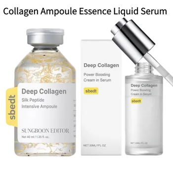 Siero Ampoule al Collagene Anti-Età, Rassodante, Idratante, Effetto Lifting, Leviga le Rughe Sottili, Set per la Cura della Pelle del Viso, Essenza Nutriente Quotidiana