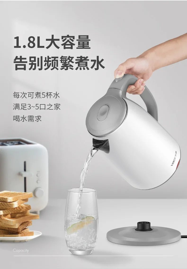 Electric Kettle Stainless Steel Adjustable Temperature Home Water Boiler For Wholesale Gifts Plastic Design Hot Pot 4