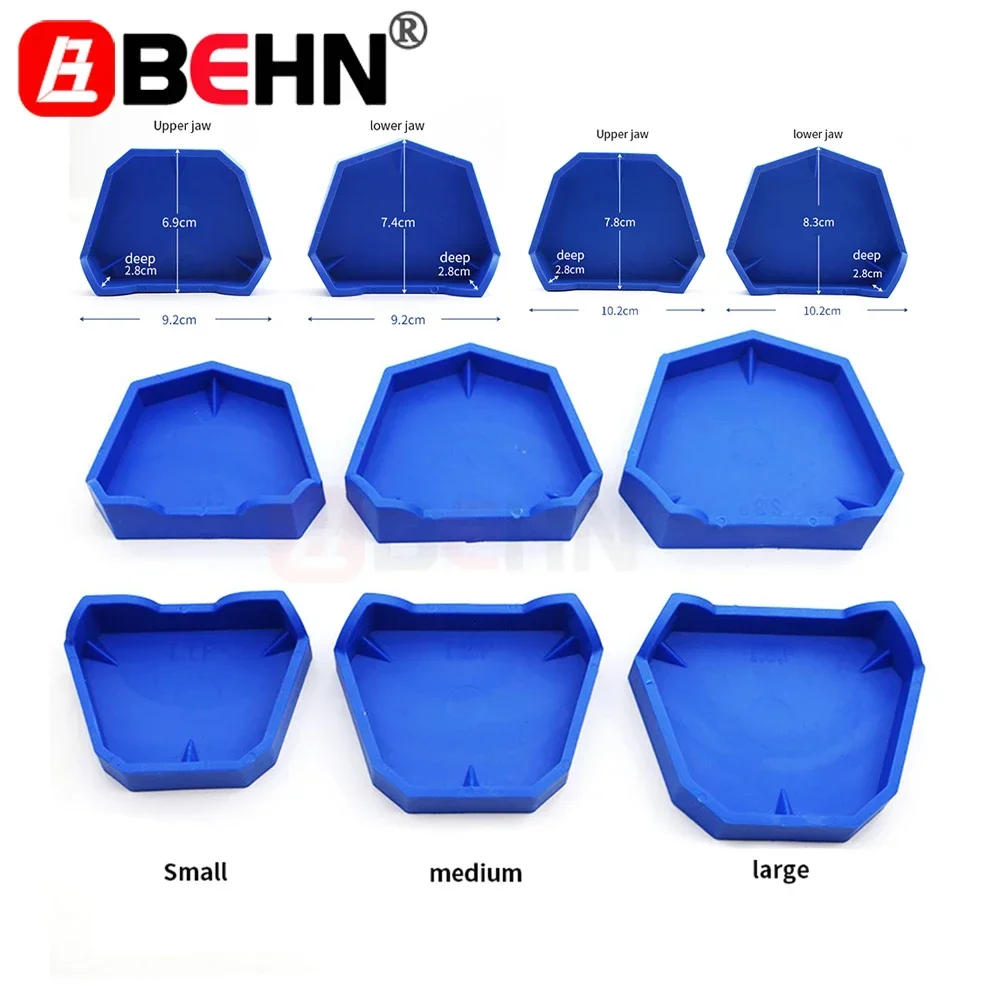 

6Pcs/set Dental Model Base Set 3 Sizes Mold Plaster Base Denture Tray Lab Former Base Kit Dentista Autoclave Teeth Whitening