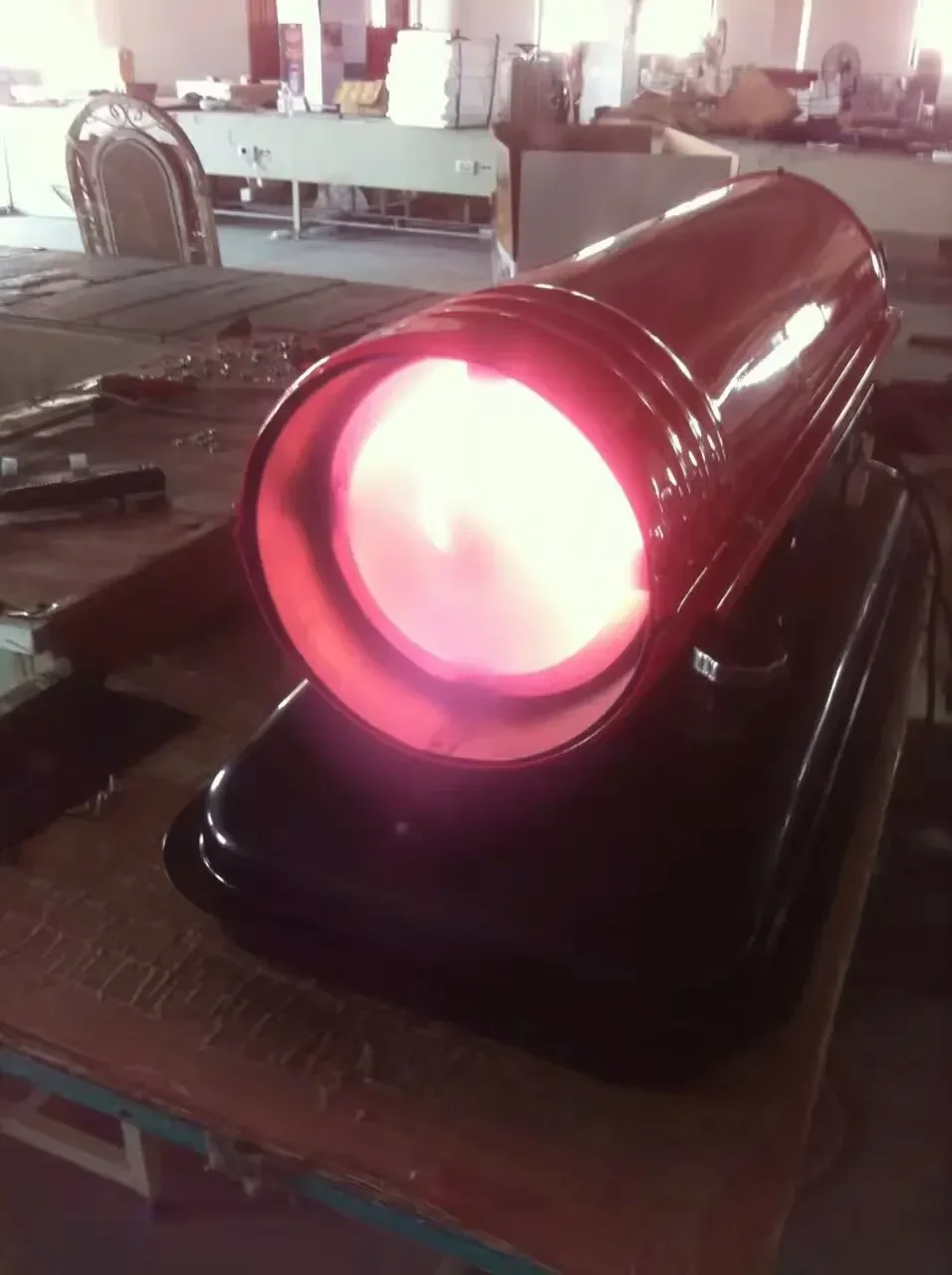 Industrial Fuel Burning Diesel Kerosene Oil Fan Heater Chicken Farm Diesel Oil Heater Poultry Brooding Equipment Air Heater 4