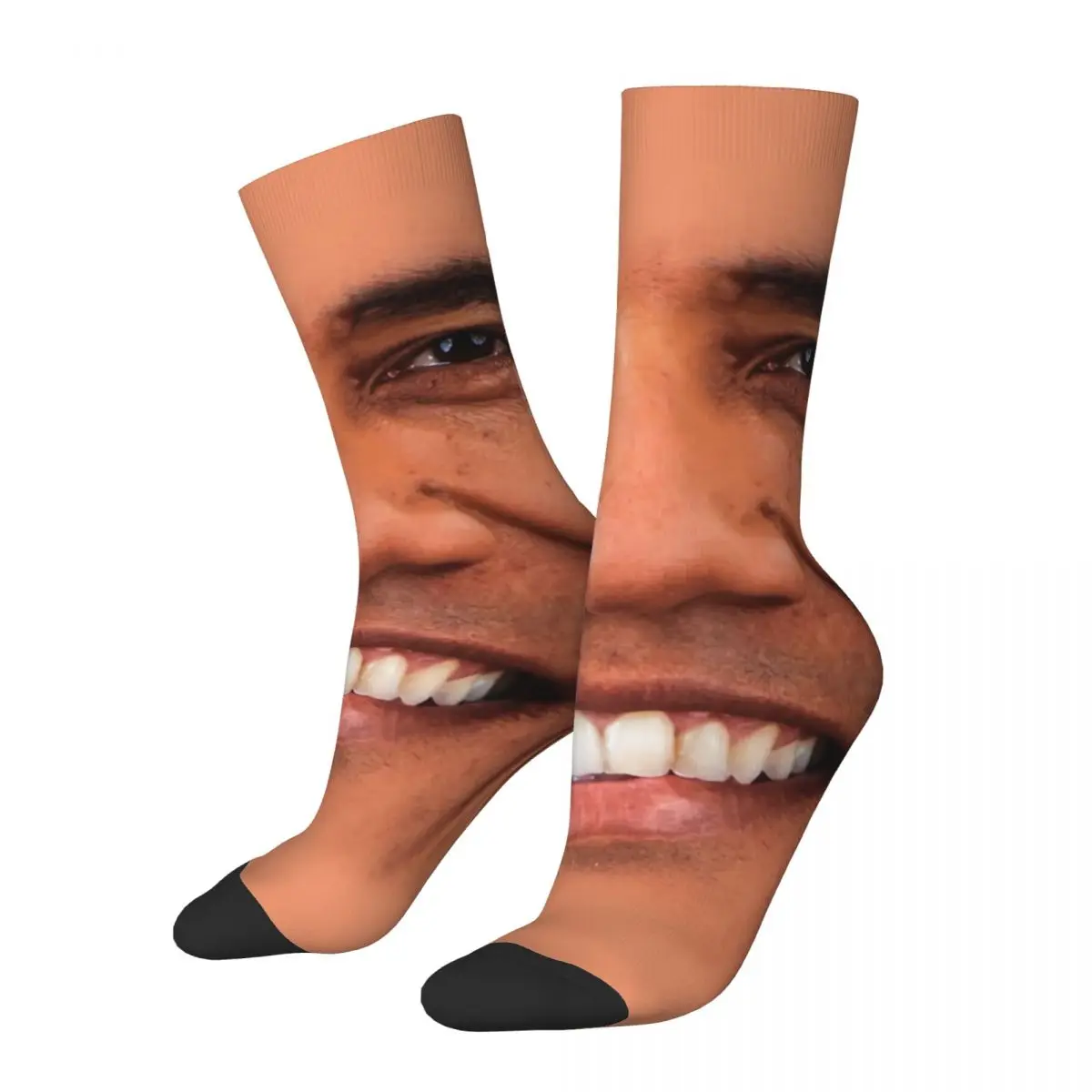 Funny Happy Men's Socks Obama Vintage Harajuku Hip Hop Novelty Casual