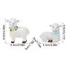 Easter Lamb Decor Cartoon Sheep Home Accent Statue 6cm/2.4inches Spring Garden Resin Figurines Farmhouse Tiered Tray Decor For 6