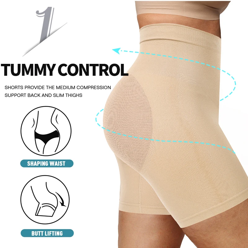 High Waist Seamless Body Shaper Shorts Shapewear Women Tummy Control Thigh  Slimming Sculpting Butt Lifter Mesh Buttock Enhancer - AliExpress