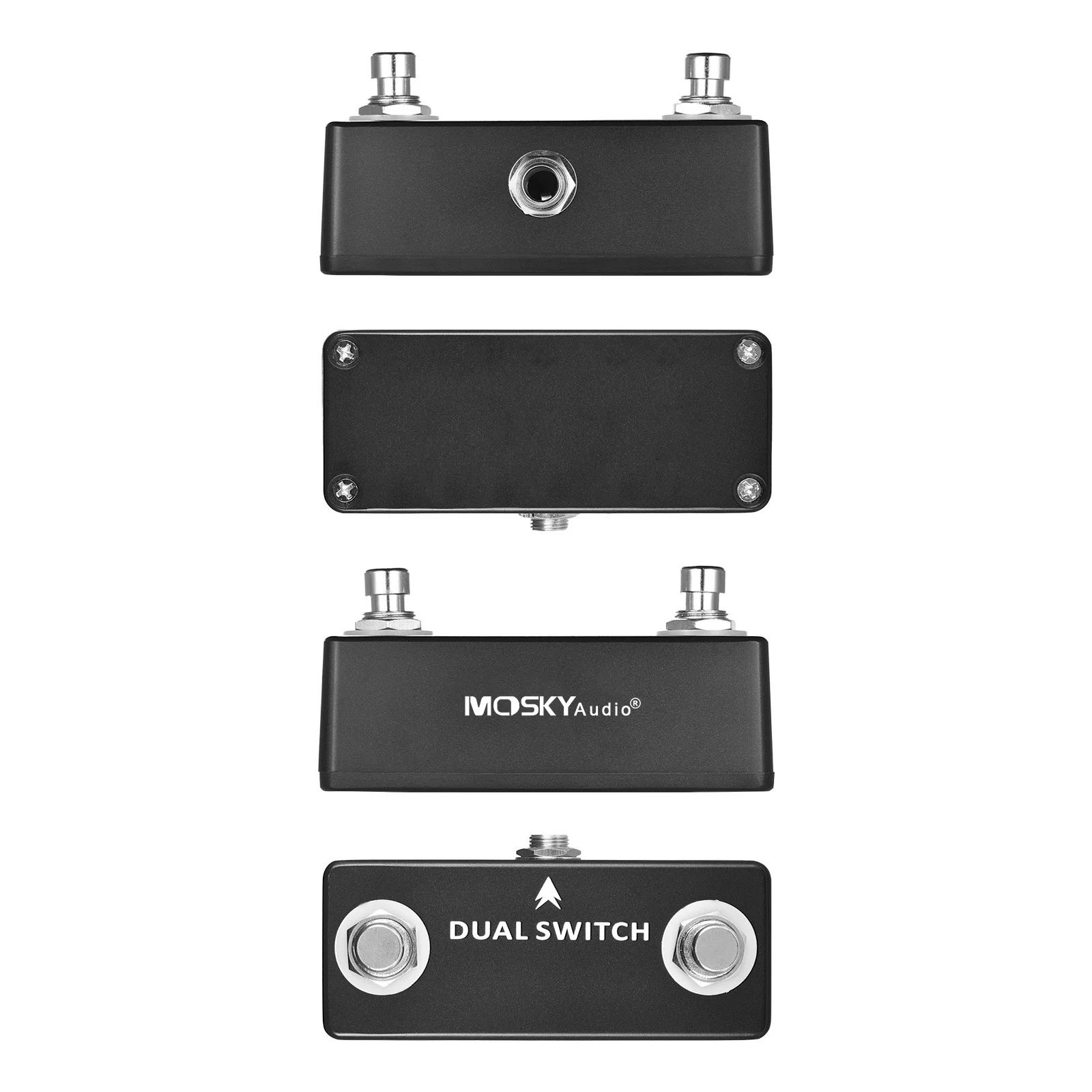 MOSKY Dual Switch Guitar Effect Pedal with Dual Footswitch Pure Buffer Full Meta