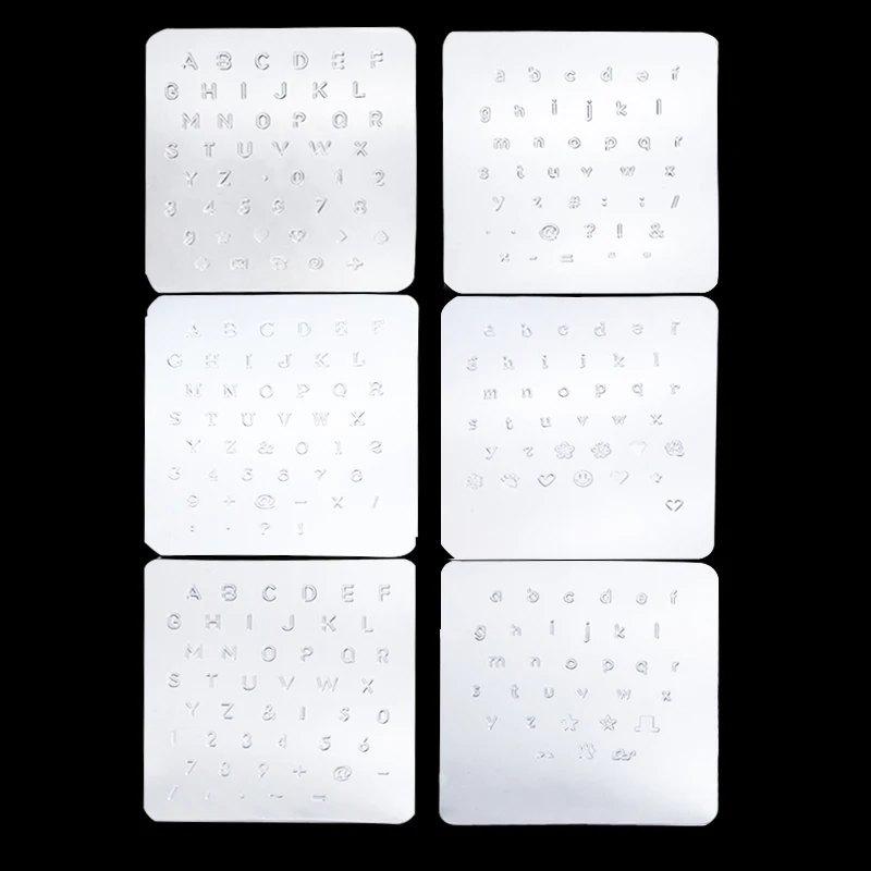 Set of plastic punch alphabet number stamps for leather tools professional leather drilling