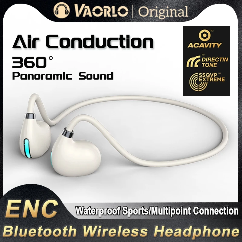 Enc Air Conduction Bluetooth Multipoint Cuffie Sport Riduzione Del Rumore Auricolari Dt3.0 Musica/Gioco Cuffie Dual-Mode Pk Xt95Ll