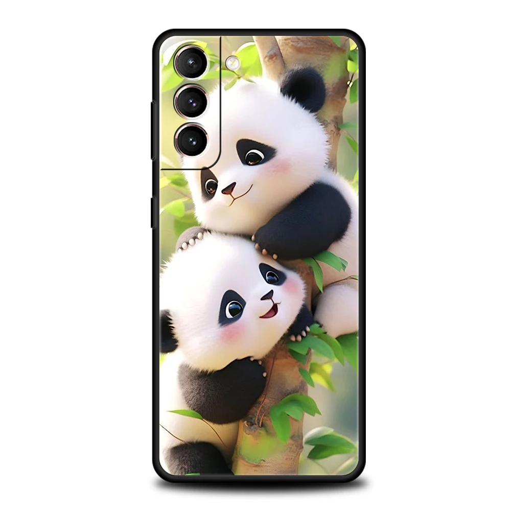 Cartoon schöne Panda Handy hülle für Samsung Galaxy S24 S23 S22 S20 S21 Fe Ultra S10 S10E S9 S8 plus 5g Silikon hülle Fundas Tasche – Detail 6
