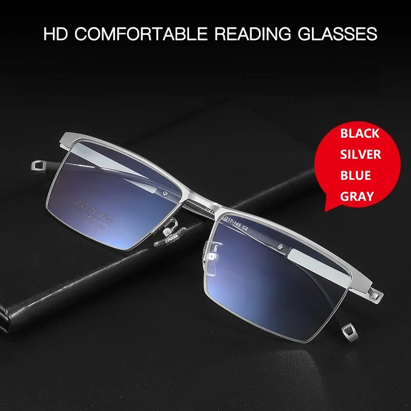 

ELECCION Titanium Alloy Eyeglasses Frame Optical Men Business Eyewear Semi-Rimless Glasses Screwless Brand Designer Spectacles