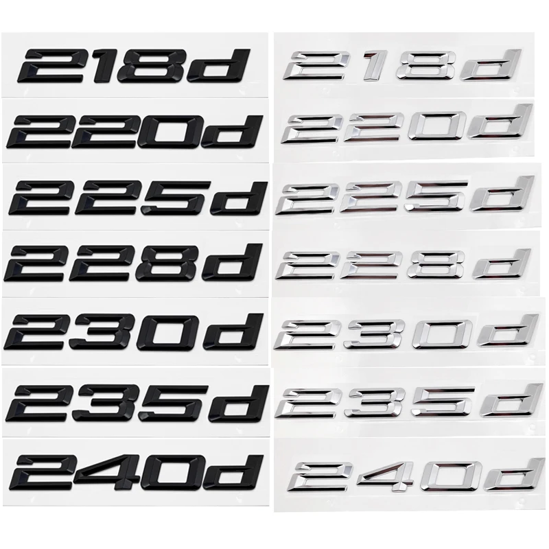 

3D ABS Car Trunk Letters Logo Decals Badge Emblem Sticker For BMW 2 Series 216d 218d 220d 225d 228d 230d 235d 240d F22 F23 F44