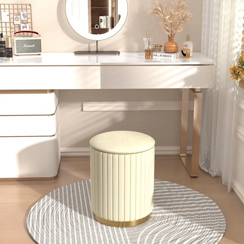 Piccolo Sgabello Bianco Sedia Trucco Bagno Doccia Mobile Sgabello Da Bar Sedia Pouf Ottomano Sgabello Wabi Sabi Mobili