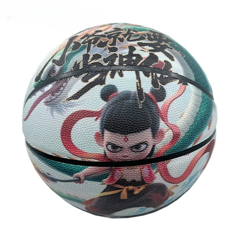 Nezha Basketball Peripheral Training Camp Competition Physical Education Class PU High Elastic Wear-resistant Magic Boy 2
