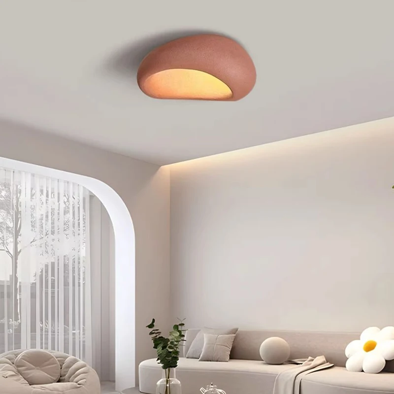 LED Ceiling Light Nordic Wabi Sabi Modern Bedroom Lamp Cream Style Chandeliers Designer Creative Home Decor Room Lustre Fixture led ceiling light led lamp