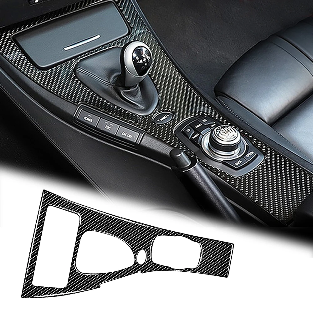 

Carbon Fiber Car Center Console Gear Shift Panel Sticker for BMW M3 E93 2007-2013 Decoration Cover Interior car accessories