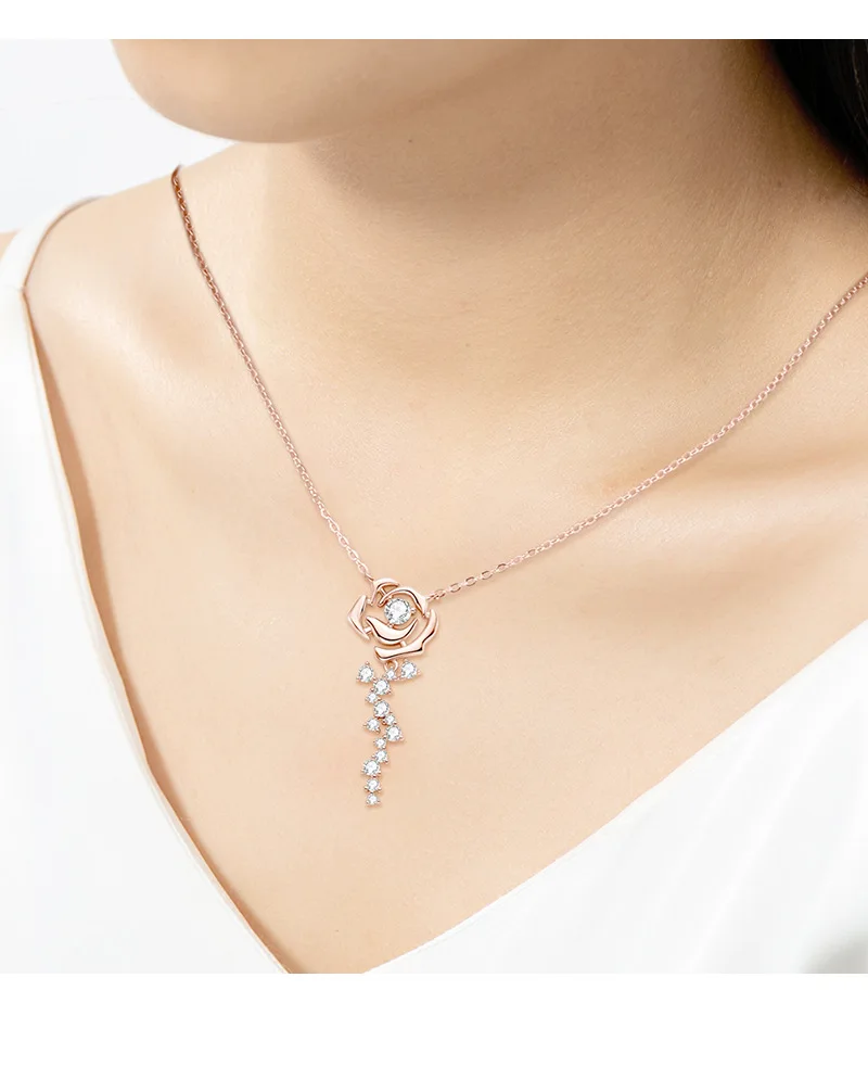 Rose Necklace Valentine's Day Gift