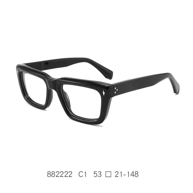 F · dracon neuen Stil Platte Brille Rahmen quadratische Retro Herren Brille Rahmen modische dicke optische Brille für Männer – Detail 3