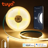 DC 5V WIFI Alexa Control DC Warm/White COB LED Strip USB Tuya APP TV BackLight Room Decoration Led Tape Diode Flexible Ribbon