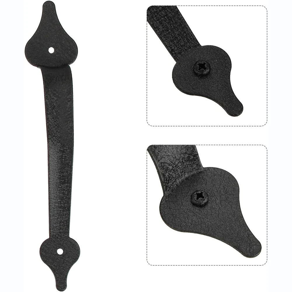 Garage Door Hardware LWZH Metal Gate Door House Hinge Handle Set Decorative Garage Door Carriage Accents Hardware 2 Handles 4 Hinges