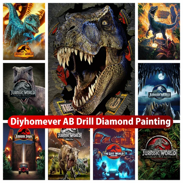 Dinosaur Diamond Painting Jurassic World Cross Stitch Movie 5D Full Diamond  Embroidery Animal Rhinestone Pictures Home Decor DIY - AliExpress