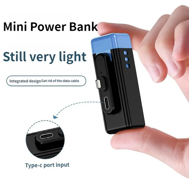 Mini Portable Charger 5000/3000mAh Power Bank For iPhone 13 14 Pro Max Xiaomi Huawei External Small Docking Battery Charger Type