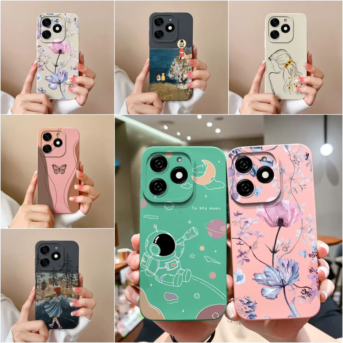Stylish Butterfly Silicone Phone Case - Cute Matte Protective Cover