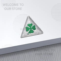 Aluminium Lucky Four Leaves Clover 3D Car Emblem Sticker (Clover Badge)