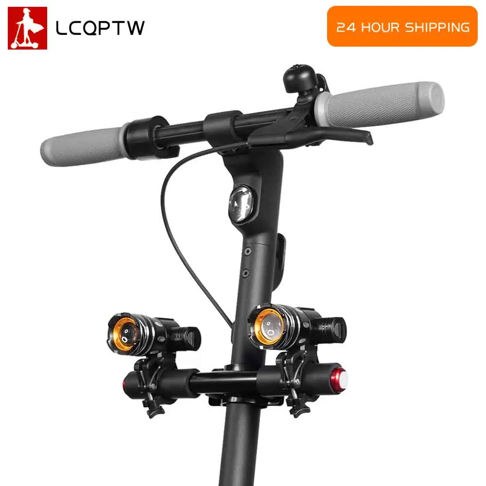 LED-Scheinwerfer für Xiaomi M365 / Pro Elektroroller, zoombar, 1200 mAh Akku, USB wiederaufladbar, 150 lm, XM-L T6 Frontlicht