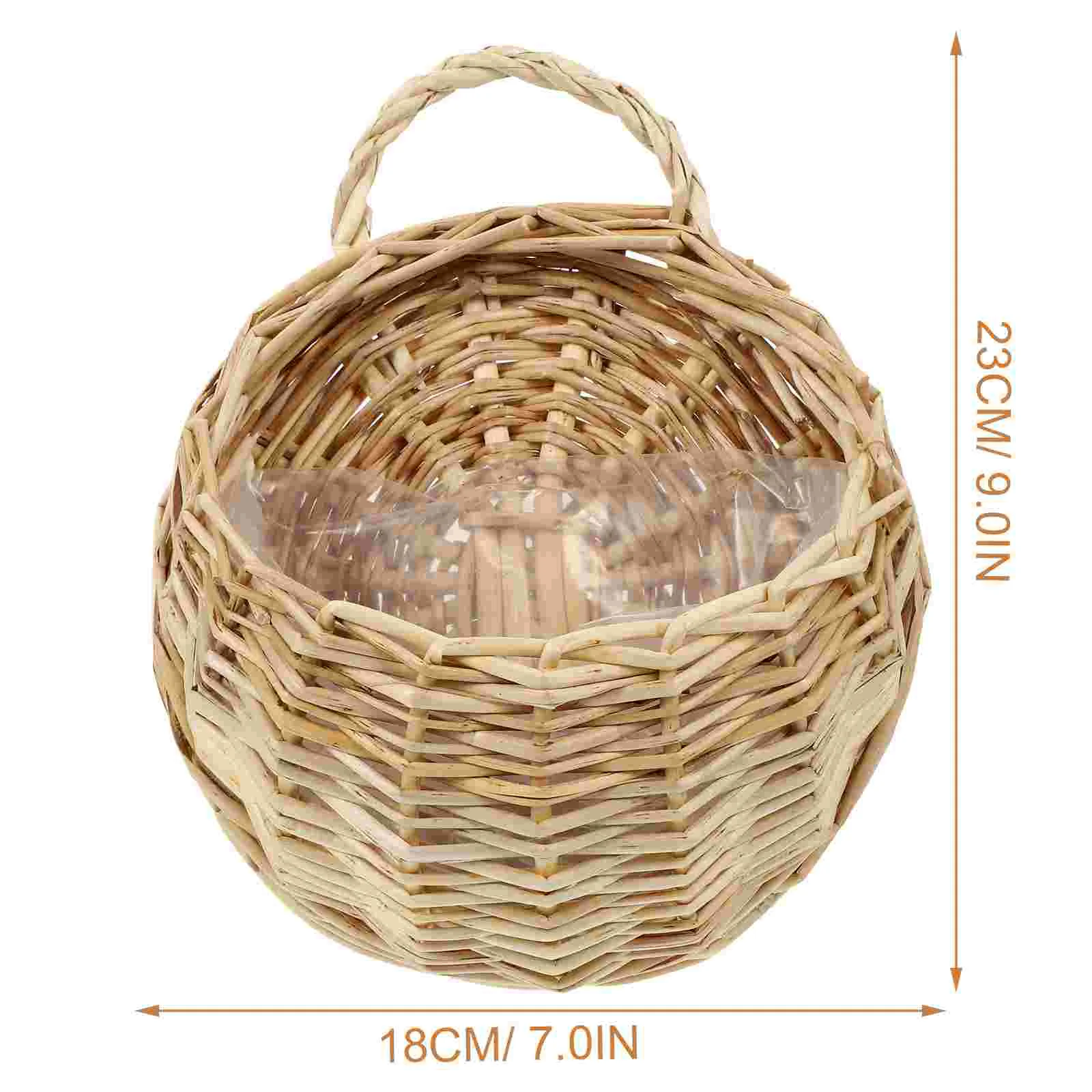 2 szt. Donice wiszฤ
ce rattanowe okrฤ
gลe kosze na roลliny doniczka Bonsai doniczka tkany kwiat pojemniki na kwiaty balkon ogrodowy