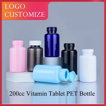 10/20/50/100 pz 200ml bottiglia di plastica vuota compressa di vitamina ricarica bottiglia supplemento pillola contenitore capsula stoccaggio 23073101JB 1