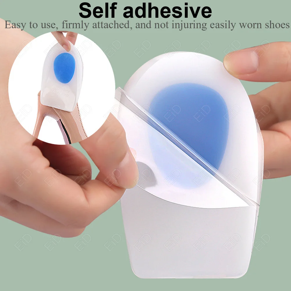 Comfort Soft Gel Heel Pain Insoles Relieve Foot Pain Silicon Gel Heel Cup Cushion Protectors Spur Support Shoe Pad Feet Care