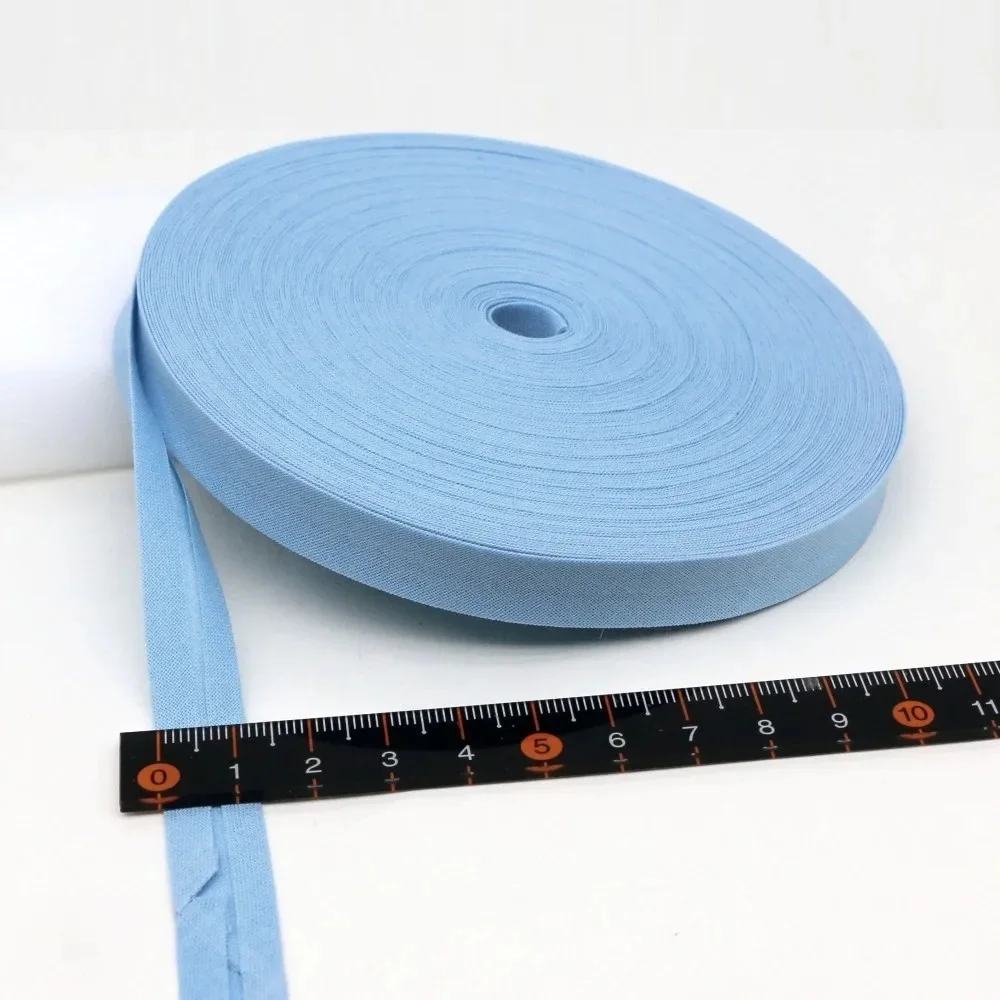 12mm Narrow Ironed Cotton Bias Binding Tape - Solid Color Sewing & Craft Ribbon