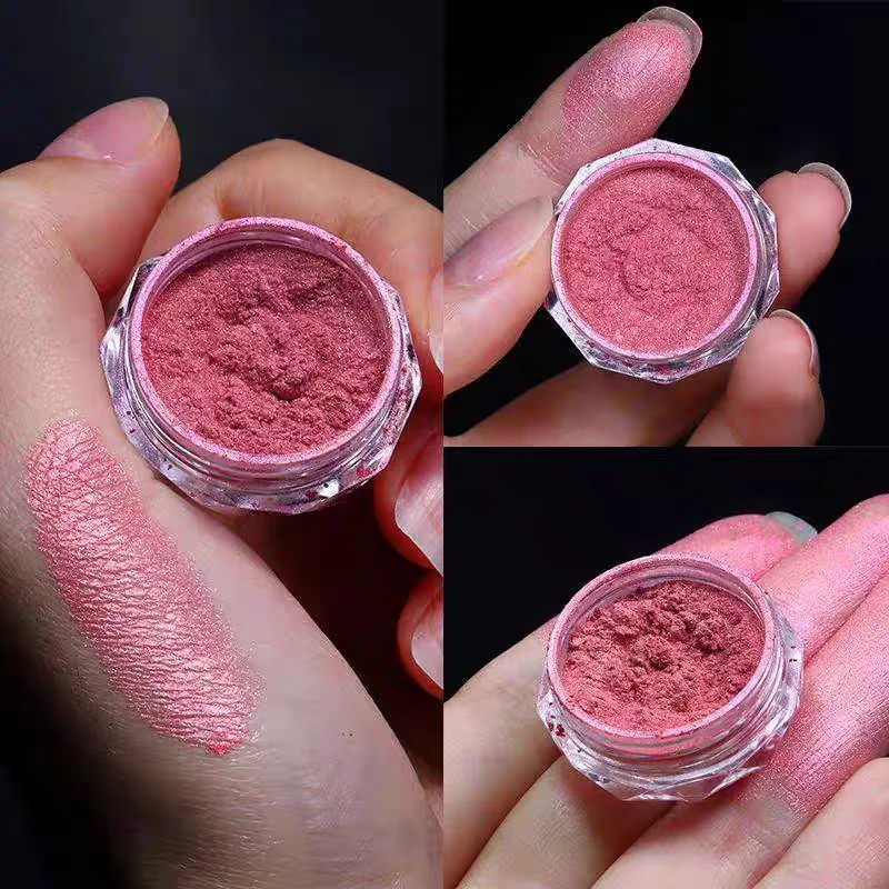 Black Metal Chrome Powder 1Jar Aurora Pearl White Mirror Effect Colorful Glitter Rubbing Dust On Manicure DIY Decoration