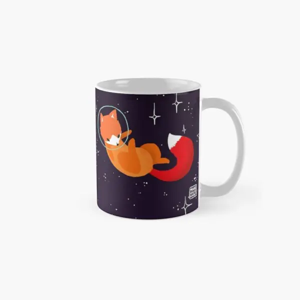 

Space Foxes Classic Mug Tea Image Printed Simple Handle Round Picture Drinkware Design Cup Gifts Photo Coffee