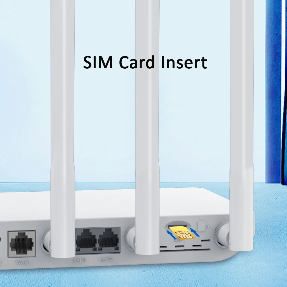 Zbtlink 4G LTE SIM Card Router Wi Fi with 5dbi Antenna Wireless 300Mbps 4G Modem 2 LAN 2.4Ghz Wi-Fi