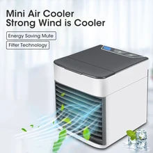 Mini enfriador de aire portátil, para el hogar pequeño ventilador de aire acondicionado, dormitorio, oficina, escritorio, móvil, ventilador de refrigeración multifuncional, Humidificador