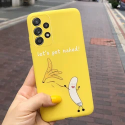 Silicone Cartoon Panda & Butterfly Soft Protective Case - Lovely Design for Galaxy A23 4G (Banana-c01)