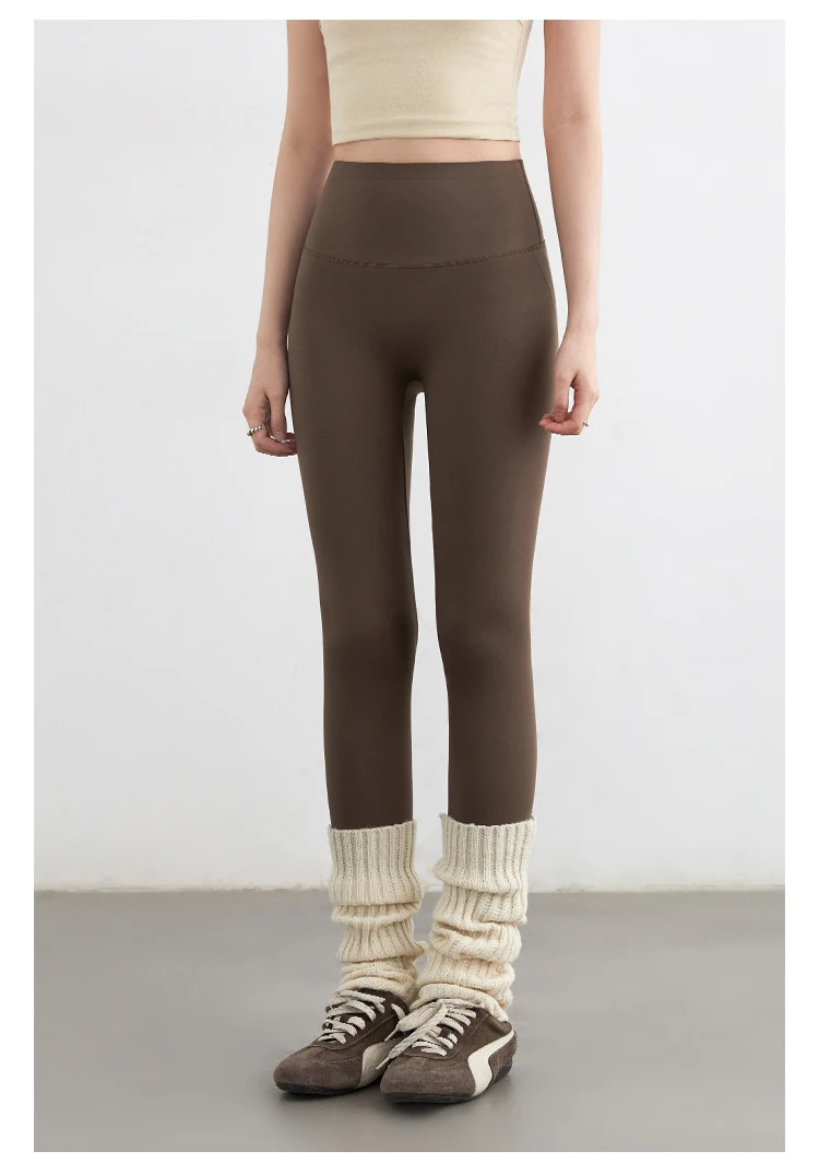 CHIC VEN Women Leggings Pants Solid High Waisted Stretch Yoga Pant Tights Fitness Elastic Running Sportswear Autumn Winter 2025