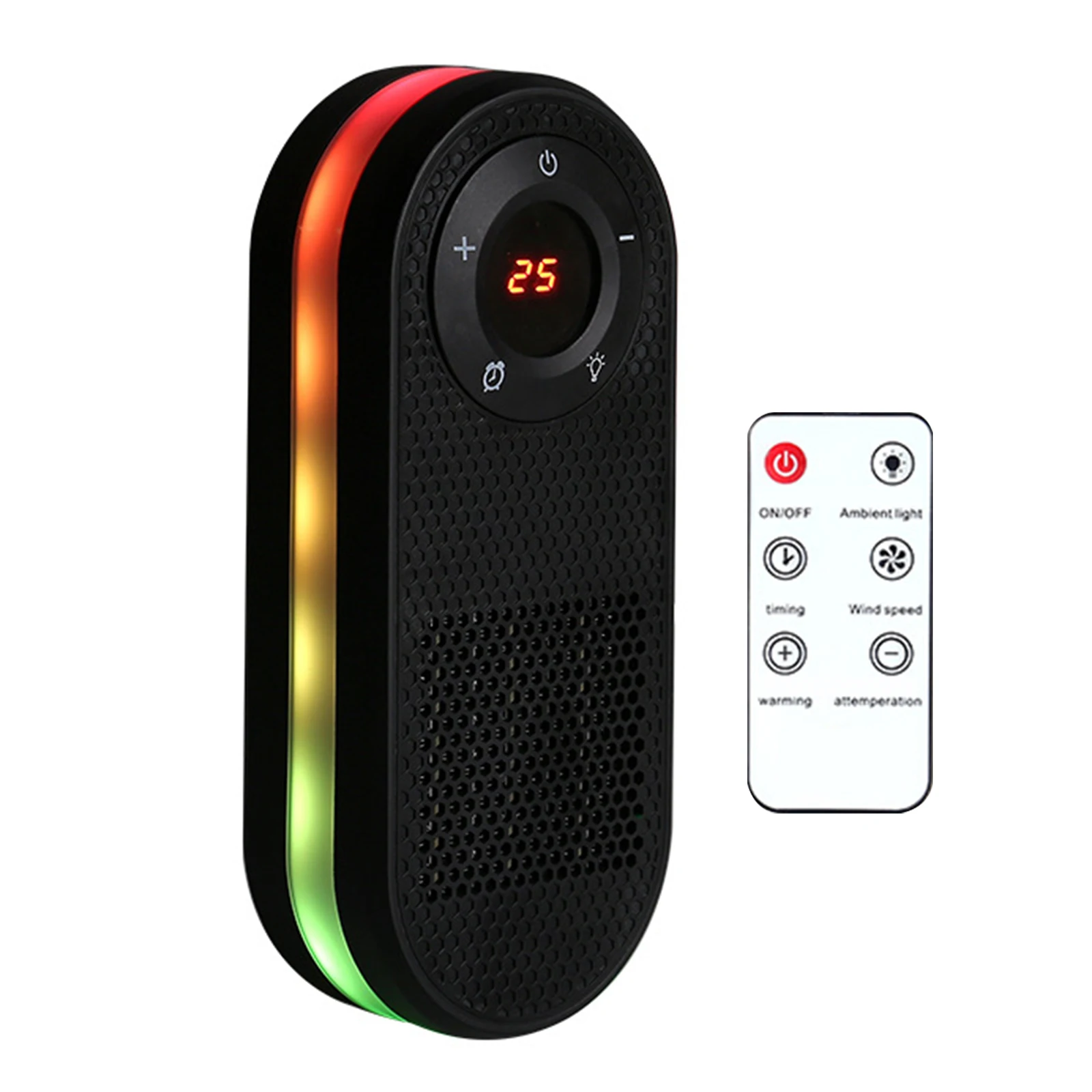 Small Quick Heat Room Warmer with Night Light Household Bathroom Heater Overheat Protection for Desk Table Bedroom Study Offices