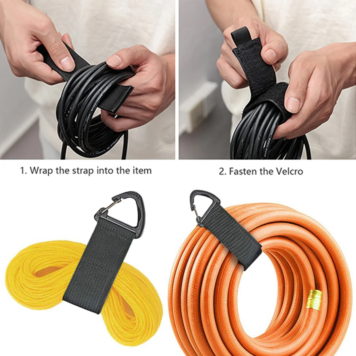 Heavy-Duty Wrap-It Storage Straps, 13-inch (6 Pack) - Hook and Loop Extension  Cord Organizer Hanger, Cord Wrap, Cable Straps for Cables, Hoses, Rope for  Home, R…