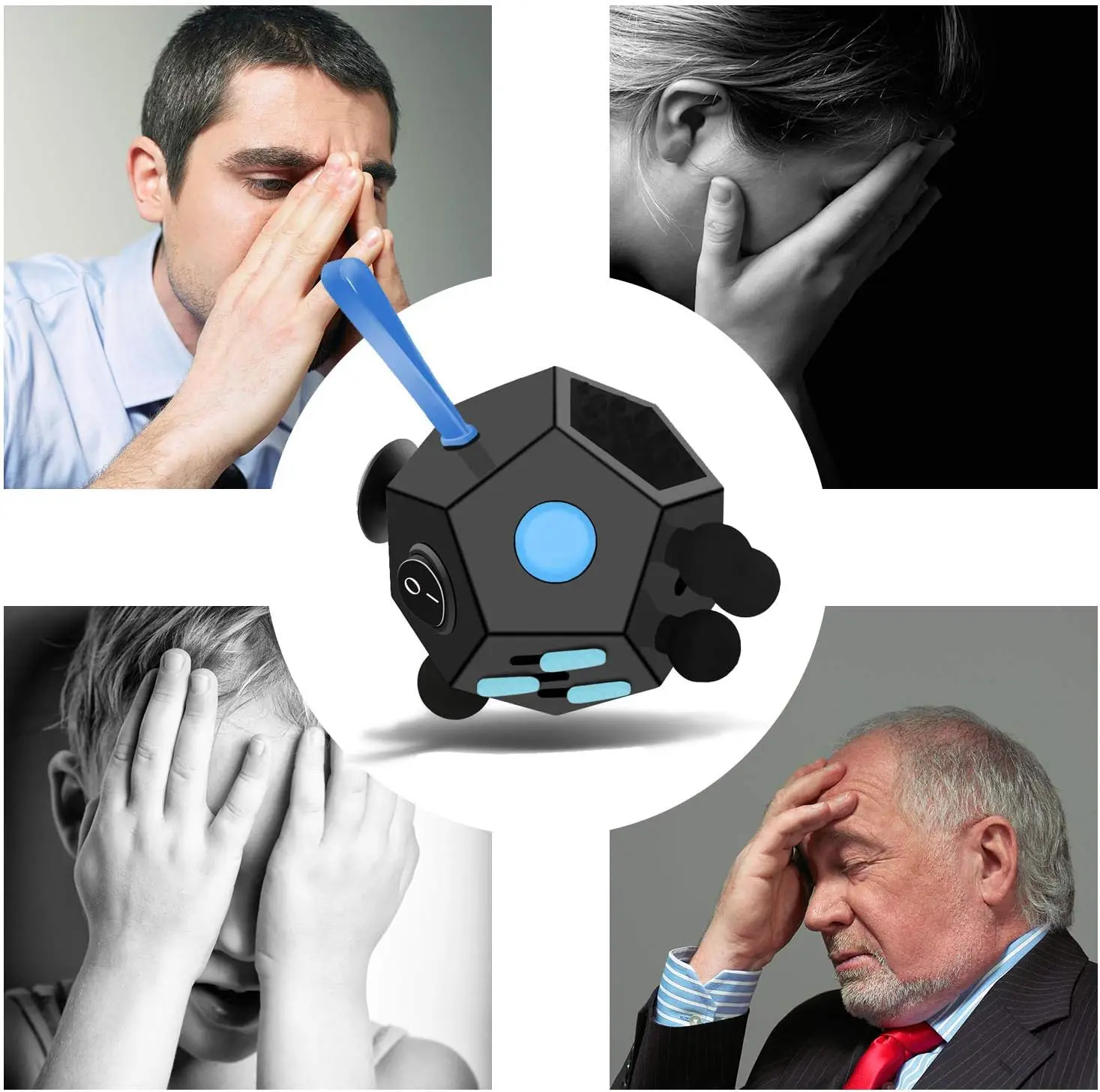 Fidget Dodecagon &ndash;12 Side Fidget Toy Cube Relieves Stress and Anxiety Anti Depression Cube for Children and Adults